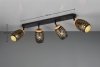 Nowoczesny plafon lampa sufitowa 4-płomienna czarna regulowane tuby klasyczna w stylu orientalnym metalowa drewniany dekor BIDAR R81574080 Rl